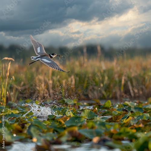 heron in flight