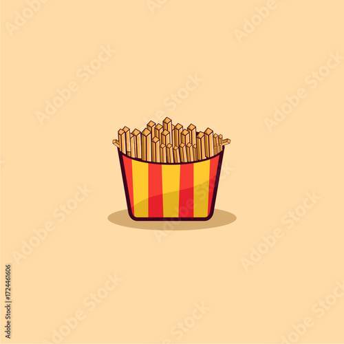 French fries vector illustration style