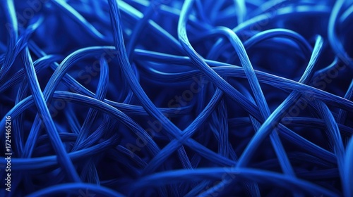 Intricate blue network pattern