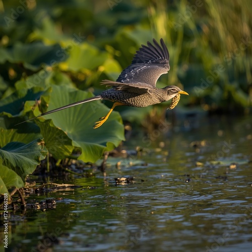 heron in flight