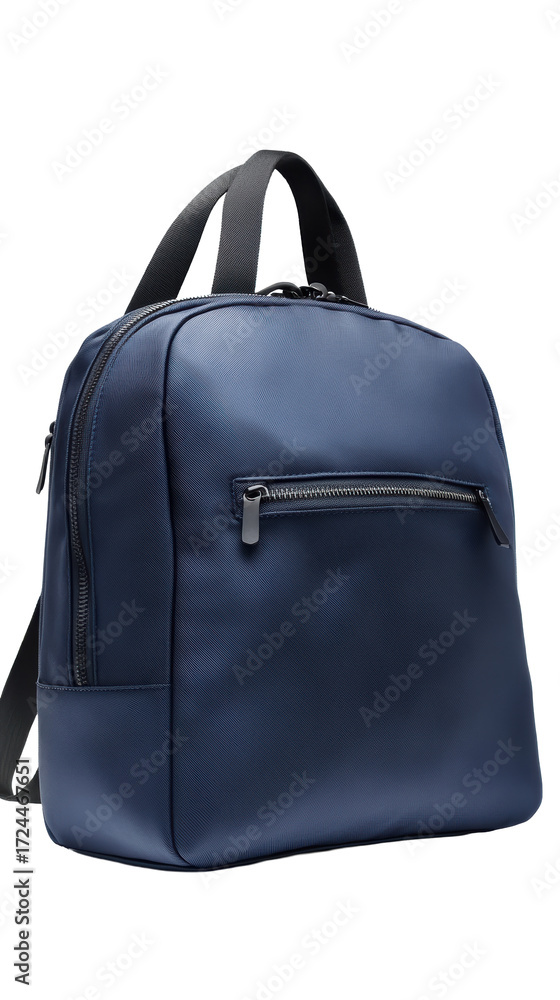 Fototapeta premium Minimalist navy blue urban backpack 
