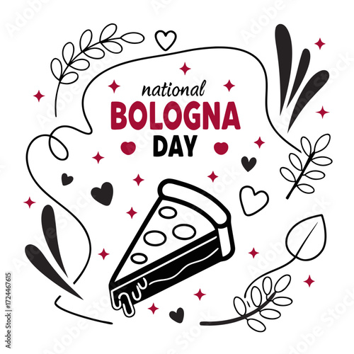 NATIONAL BOLOGNA DAY vector illustration
