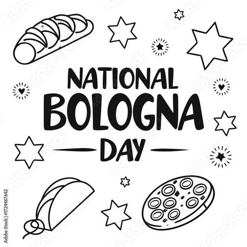 NATIONAL BOLOGNA DAY vector illustration