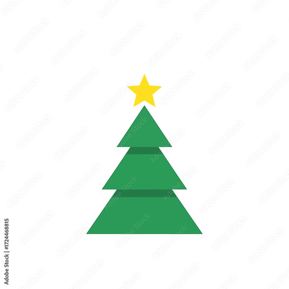 Obraz premium Christmas Tree Illustration A Festive Vector Design for Holiday Greetings and Decorations