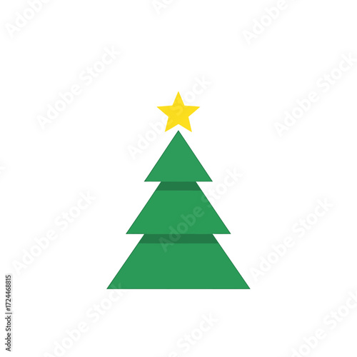 Christmas Tree Illustration A Festive Vector Design for Holiday Greetings and Decorations