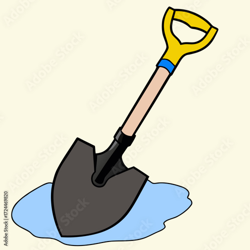 shovel vector illustration