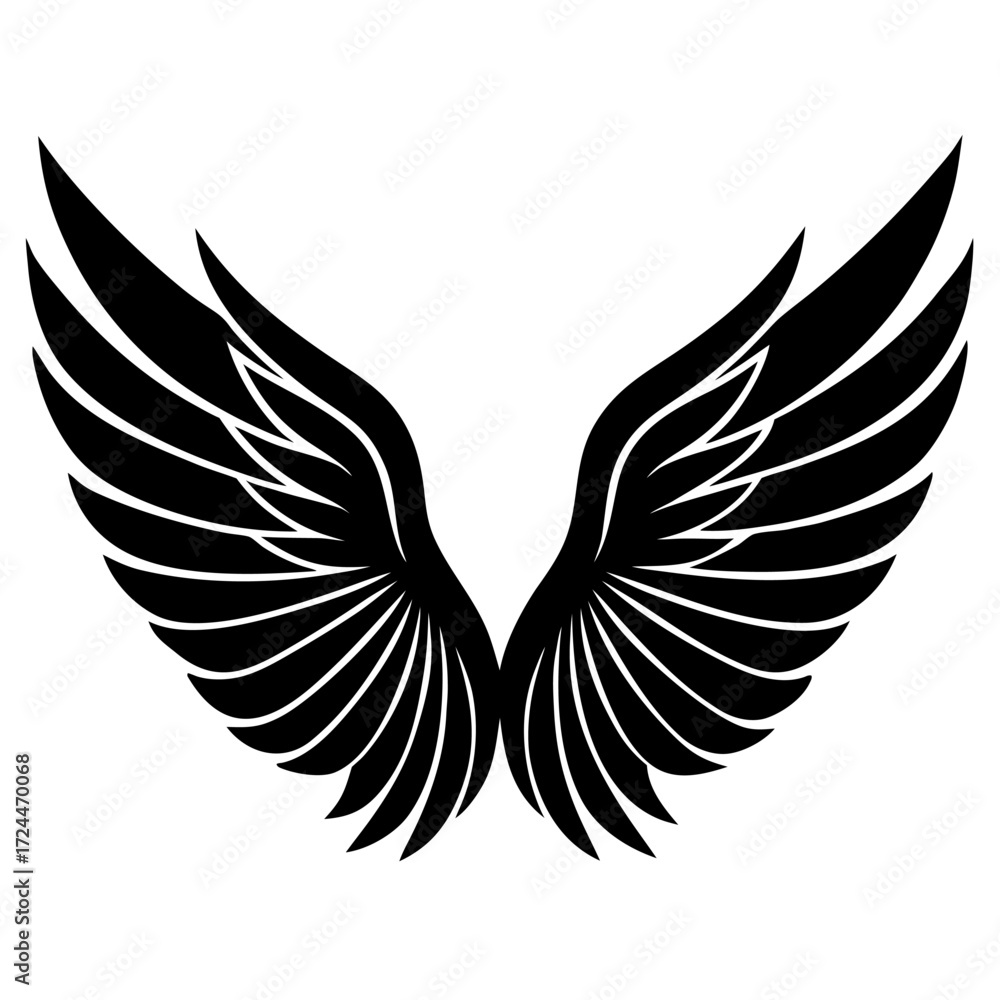 Obraz premium vector wings of a bird