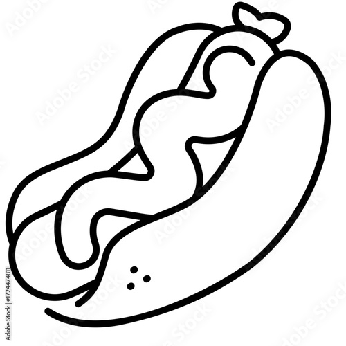 Hot Dog Line Icon