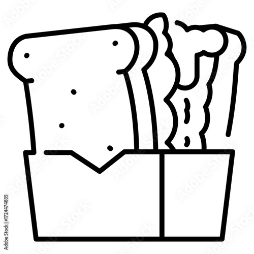 Toast Line Icon