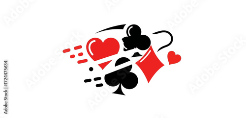 casino card game concept dynamic playing cards in motion ideal for gambling and entertainment themes conveying excitement and chance perfect for blogs