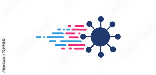 data transmission speeding conveying digital connectivity communication across networks conveying fast data flows applicable for technology science projects.