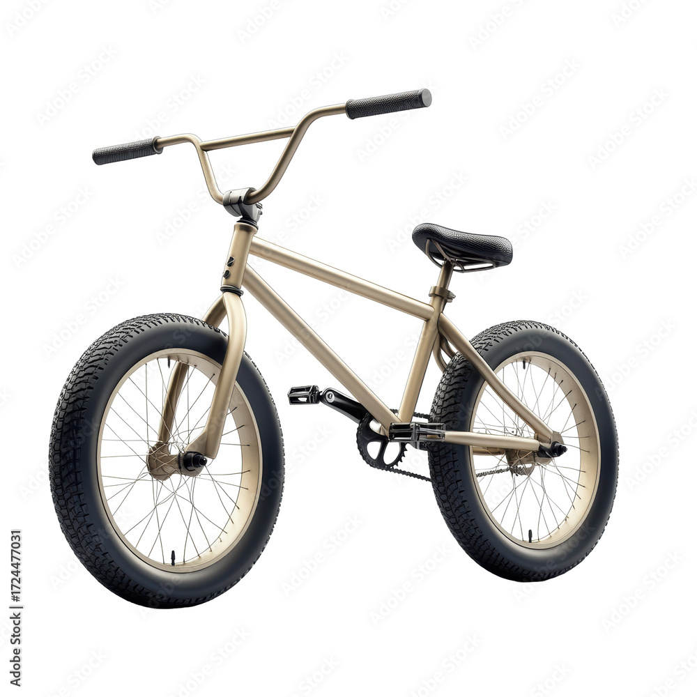 Fototapeta premium Golden BMX bike with pegs and padded seat