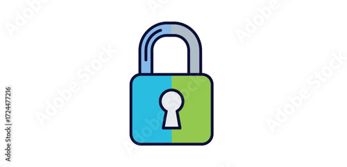 Digital security lock safeguarding data and privacy online offering protection and peace of mind ideal for cybersecurity and tech businesses