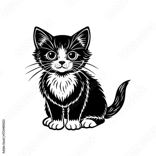 vector illustration of a cat