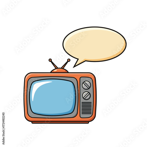 This old school television set is broadcasting a message to the viewer.
