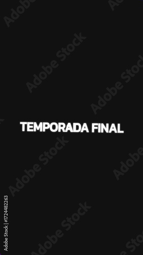 Video with repeating Portuguese text 