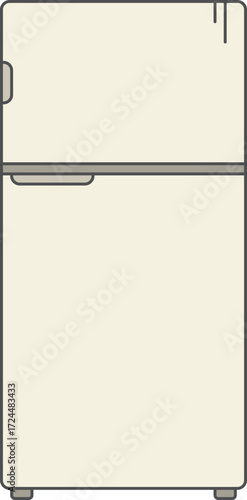 Vector illustration of a refrigerator or freezer