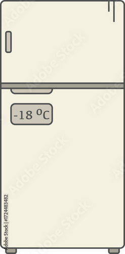 vector illustration of a refrigerator
