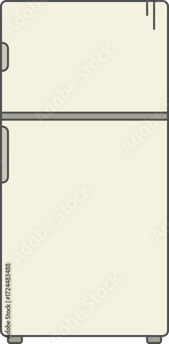 vector illustration of a refrigerator for indoor