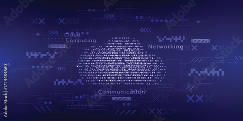 Futuristic Cloud Computing Technology Background