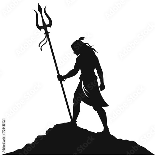 silhouette of lord with a sword