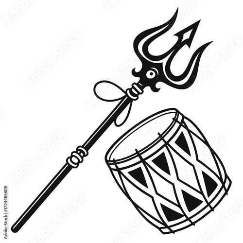 vector illustration of a tribal dance