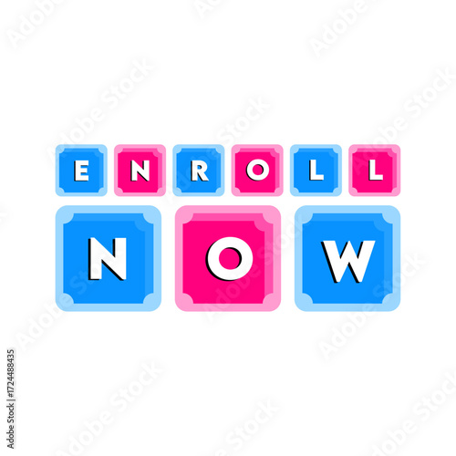 enroll now vector design