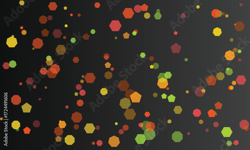 Abstract background with colorful polygonal shapes on a dark backdrop design