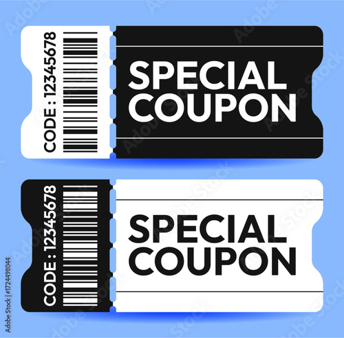 Special Coupon Tickets with Barcode