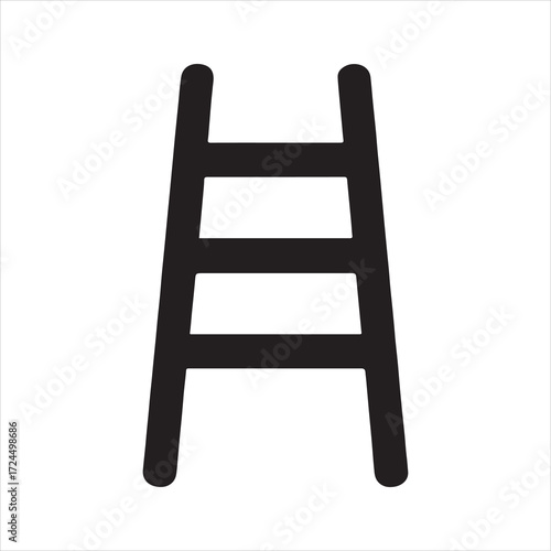 Simple minimalist ladder vector design ideal for website icons and graphic elements offering a metaphor for progress and vertical movement representing aspirations and career advancement opportunities