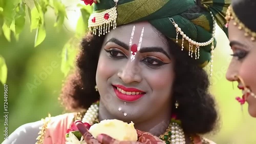 Krishna Radha Indian festival love.