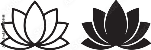 Lotus Bloom: Capturing the timeless beauty of a lotus flower, a symbol of purity, enlightenment, and spiritual awakening, in a symmetrical, graphic style.