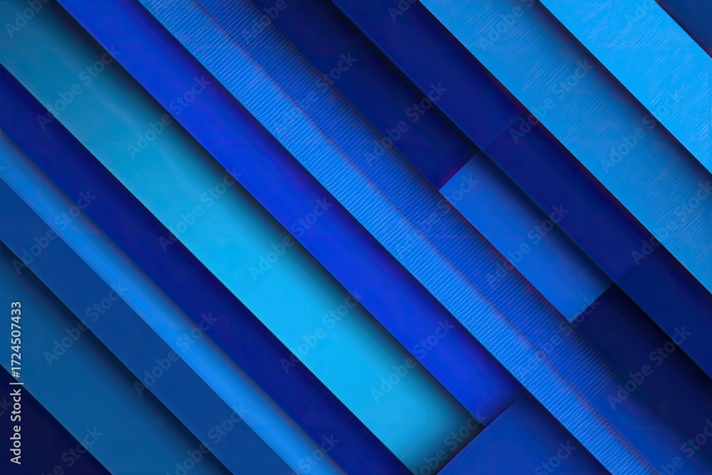 Fototapeta premium Abstract blue diagonal stripes
