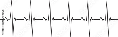 Cardiac rhythm waveform showing healthy heartbeats medical monitoring healthcare concept