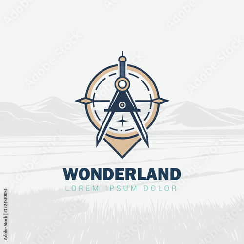 Modern Land Survey and Mapping Logo for Professional Identity