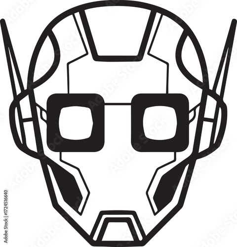 Iconic superhero head with sleek design, perfect for branding, avatars, and digital media, creating a dynamic and eye catching visual impact online and offline