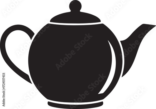 Teapot Silhouette Vector Tea Kettle Clipart