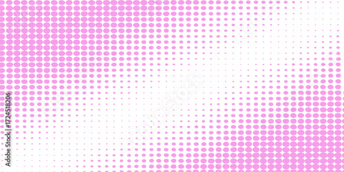 Pink halftone dots pattern texture vector background with futuristic digital grid element for business decoration and technology illustration