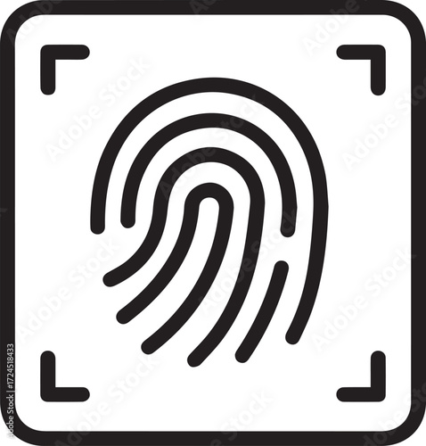 Secure fingerprint scan for modern biometric authentication technology, a symbol of advanced security, privacy, and identification access control