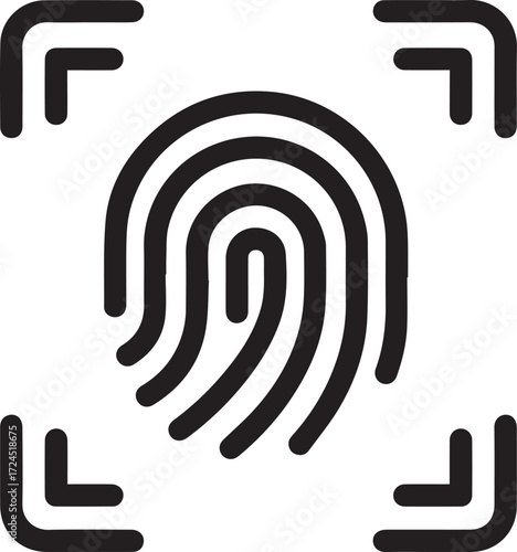 Secure your digital life with cutting edge biometric authentication, fingerprint scan vector graphic for security and access control, identity verification