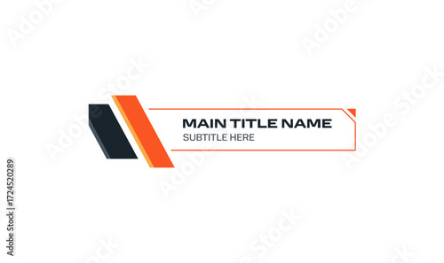 Minimal Clean Name Tag Lower Third Design. Professional Lower Third Layout.
