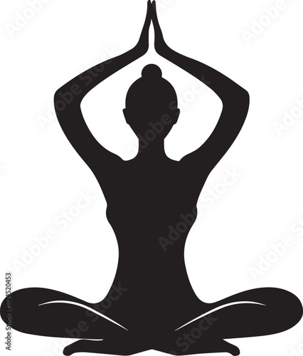 Person Yoga icon clean simple silhouette