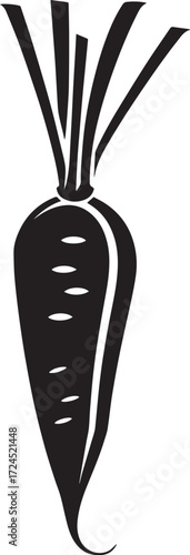 Carrot icon clean simple silhouette
