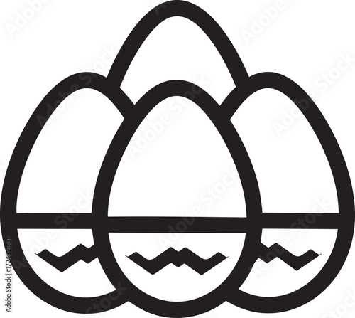 Eggs, food icon clean simple outline