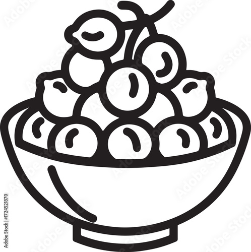 Chickpeas icon clean simple outline