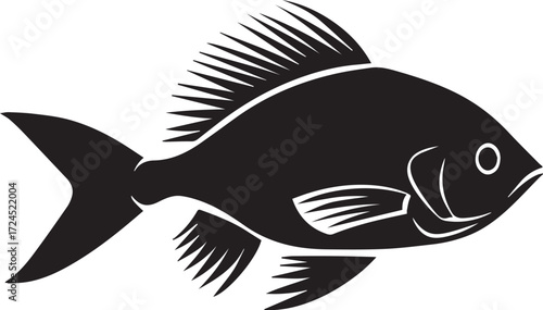 Fish icon clean simple
