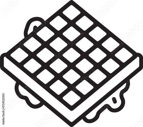 Waffles icon clean simple outline