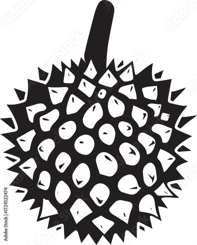Durian icon clean simple silhouette
