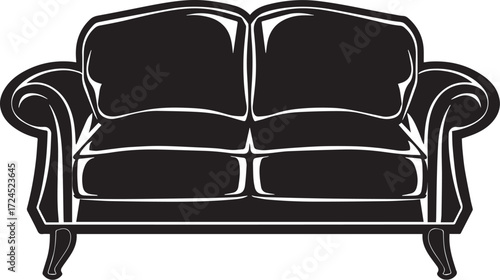 Sofa icon clean simple