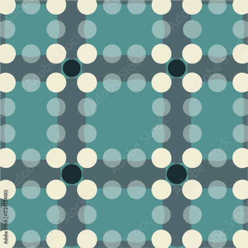 Seamless Minimal Polka Dots Pattern Vector